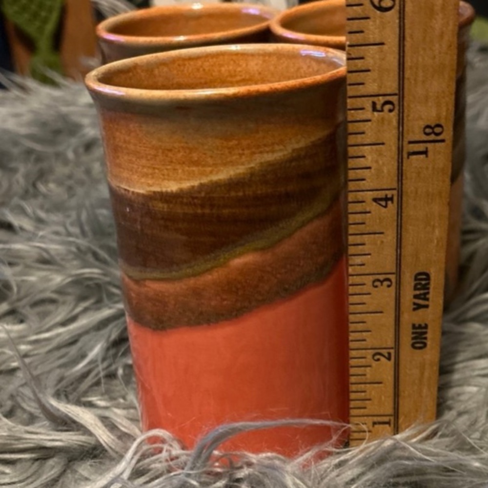 VTG ZYRA Zyraware Zyra Clay Studio Art Ceramic Pottery Tumblers Bundle Of 3 - Picture 11 of 15